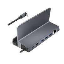 usb c hdmi - LogiLink USB 3.2 Gen1 docking station and holder, 6 port, USB-C PD, aluminum, sidabrinis - 5 nuotrauka