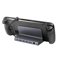 usb c hdmi - LogiLink USB 3.2 Gen1 docking station and holder, 6 port, USB-C PD, aluminum, sidabrinis - 8 nuotrauka