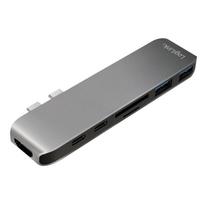 usb c laidas 4k - LOGILINK UA0302 LOGILINK- USB-C 7 viename daugiafunkcis šakotuvas su PD, aliuminio lydinys, 100 W - 2 nuotrauka