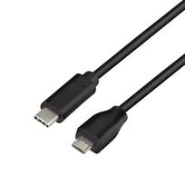 usb type b 1.0 - LogiLink USB 2.0 Type-C į Micro USB kabelis 1m Juodas (Black) - 2 nuotrauka