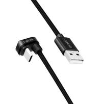 type c i usb a - LogiLink USB 2.0 USB-A į USB-C kampinis 2.0m Juodas (Black) / CU0193 - 4 nuotrauka