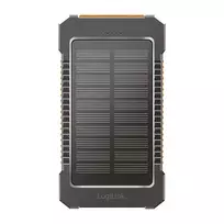 saules energijos power bank - LogiLink PA0321, 6000mAh, USB-C, juodas (black) - 4 nuotrauka