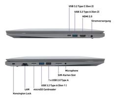 1tb nesiojamas ssd - TERRA MOBILE 1717R, i7-1355U, 16 GB, 1 TB, 17.3", Windows 11 Pro, Gray (Pilkas) - 9 nuotrauka