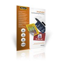 laminato plevele - Laminavimo plėvelė Fellowes Laminating Pouches Easy Display, 80 μm, 25 vnt. - 3 nuotrauka