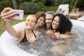 lay z spa pripuciamas baseinas - Pripučiamas sūkurinis baseinas 2-4 asmenims Bestway Lay-Z-Spa CANCUN - 17 nuotrauka