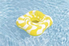 pripuciamas ratas sedyne - Bestway 32298 Pripučiamas plaukimo ratas Wavy Square, geltonas, 79 cm - 13 nuotrauka