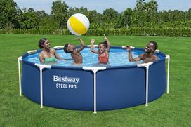 dyzelinis sildytuvas 30 - Bestway Steel Pro karkasinis baseinas 305 x 76 cm, mėlynas (Blue) - 3 nuotrauka