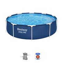 dyzelinis sildytuvas 30 - Bestway Steel Pro karkasinis baseinas 305 x 76 cm, mėlynas (Blue) - 12 nuotrauka