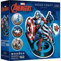 kapitonas amerika - Trefl Marvel Heroes Fearless Capitan America, 48 x 20 cm, 160 det. - 2 nuotrauka