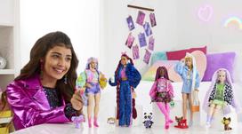 lele barbe pigu.lt - Lėlė Barbie Extra su rožine suknele - 5 nuotrauka