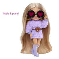 lele barbe pigu.lt - Barbie Extra mini lėlė violetine suknele - 4 nuotrauka