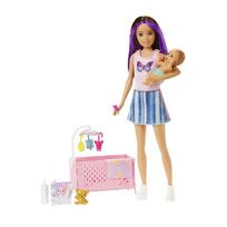 lele barbe pigu.lt - Lėlė Mattel Barbie Skipper Babysitters Sleepy Baby HJY33, 29 cm - 2 nuotrauka