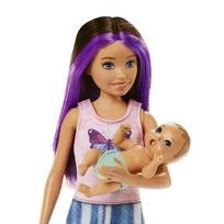 lele barbe pigu.lt - Lėlė Mattel Barbie Skipper Babysitters Sleepy Baby HJY33, 29 cm - 8 nuotrauka