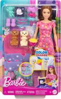 lele barbe pigu.lt - Lėlė su priedais Mattel Barbie Šuniuko pižamų vakarėlio rinkinys HXN01, 29 cm - 2 nuotrauka