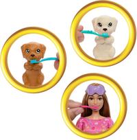 lele barbe pigu.lt - Lėlė su priedais Mattel Barbie Šuniuko pižamų vakarėlio rinkinys HXN01, 29 cm - 6 nuotrauka