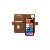 pinigine telefono deklas - Dbramante1928 Lynge Bookcase For Apple iPhone 12 Mini Brown - 2 nuotrauka