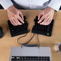 split keyboard - R-Go Tools Split Break Ergonominė Klaviatūra, QWERTY (JAV), Juoda (Black) - 5 nuotrauka