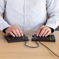 split keyboard - R-Go Tools Split Break Ergonominė Klaviatūra, QWERTY (JAV), Juoda (Black) - 6 nuotrauka