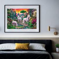 vienaragiai pigu lt - Clementoni Dėlionė Classical Garden Unicorns 2000 vnt. - 4 nuotrauka