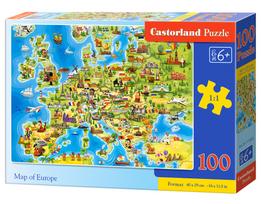 100 euro - Castorland Map of Europe B-111060, 40 cm x 29 cm - 2 nuotrauka