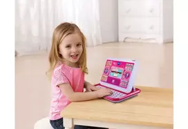 rozinis kompiuterio - Vtech 2-in-1 nešiojamas kompiuteris, rožinė (Pink) - 2 nuotrauka