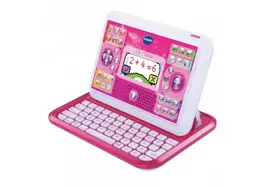 rozinis kompiuterio - Vtech 2-in-1 nešiojamas kompiuteris, rožinė (Pink) - 3 nuotrauka