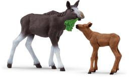 elnias figura - Žaislinė figūrėlė Schleich Wild Life Moose With Calf 42603S, įvairių spalvų - 2 nuotrauka
