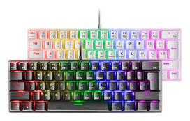 mechanical keyboard blue switches - Mars Gaming MK60BUS Mechaninė Klaviatūra Žaidimams RGB, Juoda (Black) - 4 nuotrauka