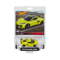 kolekciniai modeliukai - HOT WHEELS Corvette Z06 HMD48, geltona (Yellow) - 4 nuotrauka