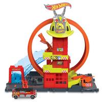 trasos - Mattel Hot Wheels City Super Loop gaisrinės stoties trasa HKX41 - 2 nuotrauka