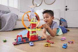 trasos - Mattel Hot Wheels City Super Loop gaisrinės stoties trasa HKX41 - 3 nuotrauka