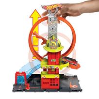trasos - Mattel Hot Wheels City Super Loop gaisrinės stoties trasa HKX41 - 5 nuotrauka