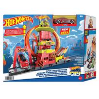 trasos - Mattel Hot Wheels City Super Loop gaisrinės stoties trasa HKX41 - 6 nuotrauka