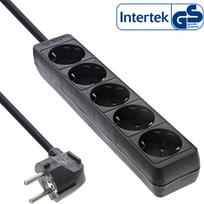 lizdas cee - InLine Power Cord No Switch 5 Outlet 1.5m Black - 3 nuotrauka
