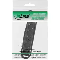 lizdas cee - InLine Power Cord 5 Outlet 1.5m Black - 2 nuotrauka
