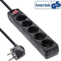 lizdas cee - InLine Power Cord 5 Outlet 1.5m Black - 3 nuotrauka