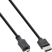 ethernet cable 5m - InLine Superslim 4K UHD Cable HDMI To Micro HDMI 1.5m Black - 3 nuotrauka