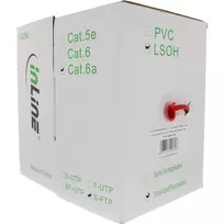 6a ftp 100m - InLine Kabelis instalacyjny S/FTP, PiMF, Cat.6A, halogen free, 500MHz, raudona 100m (76899R) - 2 nuotrauka