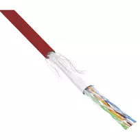 pvc tinklai - InLine Patchcord sieciowy SF/UTP, Cat.5e, AWG26, CCA, PVC, raudona, 100m (72099R) - 3 nuotrauka