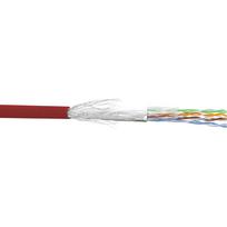 pvc tinklai - InLine Patchcord sieciowy SF/UTP, Cat.5e, AWG26, CCA, PVC, raudona, 100m (72099R) - 4 nuotrauka