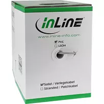pvc tinklai - InLine Wytrzymały kabelis instalacyjny F/UTP, Cat.5e, AWG24, CCA, PVC, 100m (73198) - 2 nuotrauka