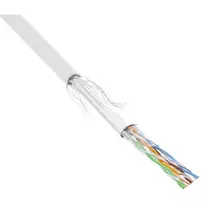 pvc tinklai - InLine Patchcord sieciowy SF/UTP, Cat.5e, AWG26, CCA, PVC, baltas, 100m (72099W) - 3 nuotrauka