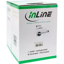 pvc tinklai - InLine Patchcord sieciowy SF/UTP, Cat.5e, AWG26, CCA, PVC, 100m (72099) - 2 nuotrauka