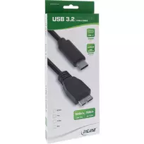 usb c usb b kabelis - Kabelis USB InLine USB C -> USB Micro-B (M/M) Juodas 1.5m (35724) - 2 nuotrauka
