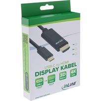 hdmi kabelis 2m 2.0 - Kabelis USB InLine USB HDMI, 2m, Juodas (64112) - 5 nuotrauka