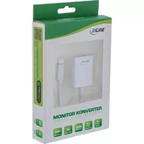 usb c mini displayport - Adapteris USB InLine USB-C DisplayPort Mini, 0.2m, Balta (64105S) - 2 nuotrauka