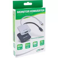 usb c laidas 4k - Adapteris AV InLine InLine Konwerter USB Ekranas, USB Typu-C męski na HDMI żeński (Režimas DP Alt), 4K2K, juoda, 0.2m - 2 nuotrauka