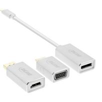 usb c laidas 4k - Adapteris USB InLine InLine Universali Karta Graficzna do laptopa na USB-C - DisplayPort HDMI VGA - 4K - sidabrinė - 5 nuotrauka