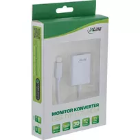 usb c laidas 4k - USB adapteris InLine HDMI - USB- C 0,2m balta (64101S) - 2 nuotrauka