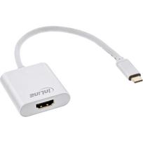 usb c laidas 4k - USB adapteris InLine HDMI - USB- C 0,2m balta (64101S) - 3 nuotrauka